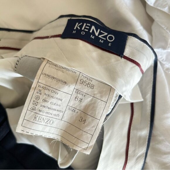 Vintage Kenzo Navy Two Piece Suit sz 34 - Picture 16 of 16